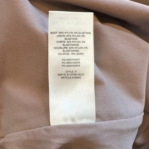 Babaton Contour Squareneck Short Sleeve Bodysuit in Tan Size XL - Picture 6 of 6